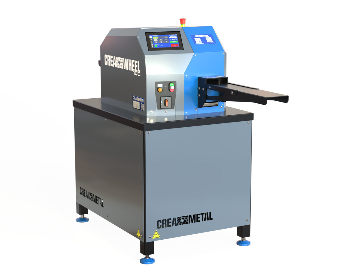 Rendering der Richtmaschine CREA-WHEEL 100. Man sieht die ganze Maschine von vorne.